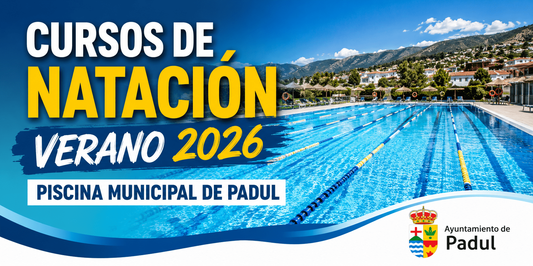 Cursos de natación 2026 en la Piscina Municipal de Padul